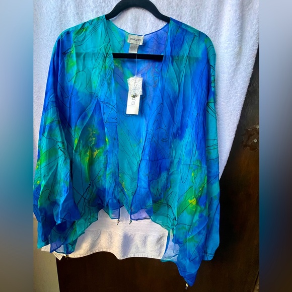 Chico’s Mantis Mariposa L/S Cardigan SEP MULTI; NWT; M/8 - Picture 1 of 11